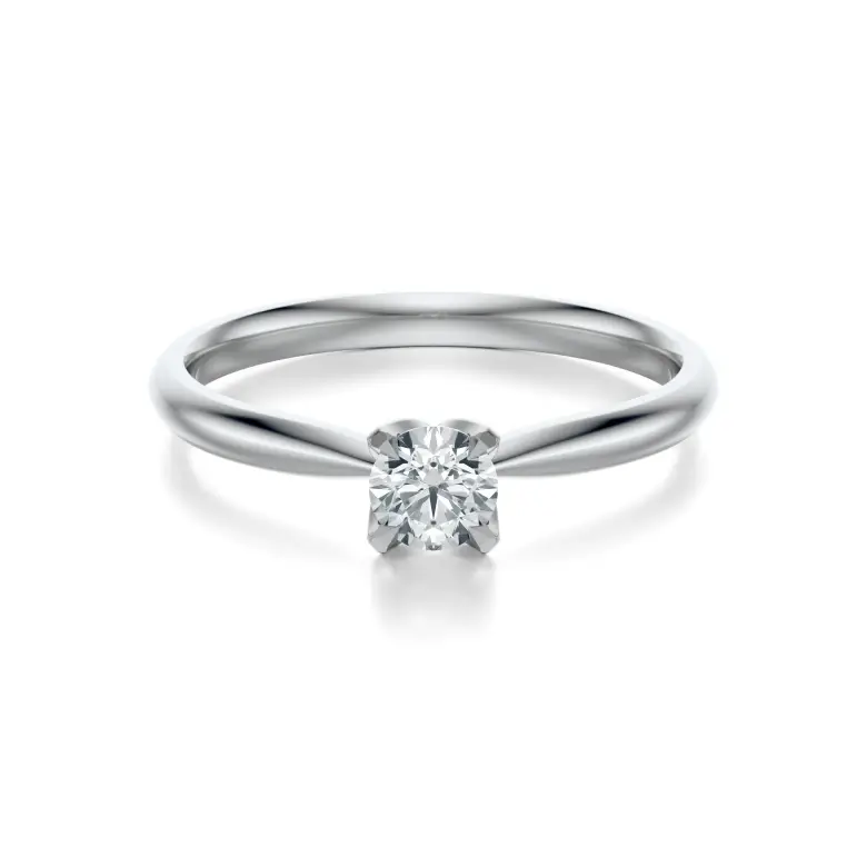 Pierścionek z białego złota z diamentem AJPZ_114